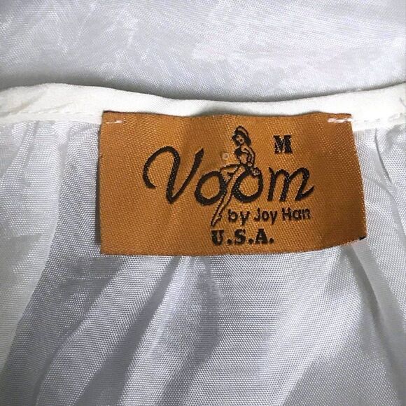 VOOM JOY HAN Embroidered DAISY PUFF Sleeve Top M - Picture 15 of 15